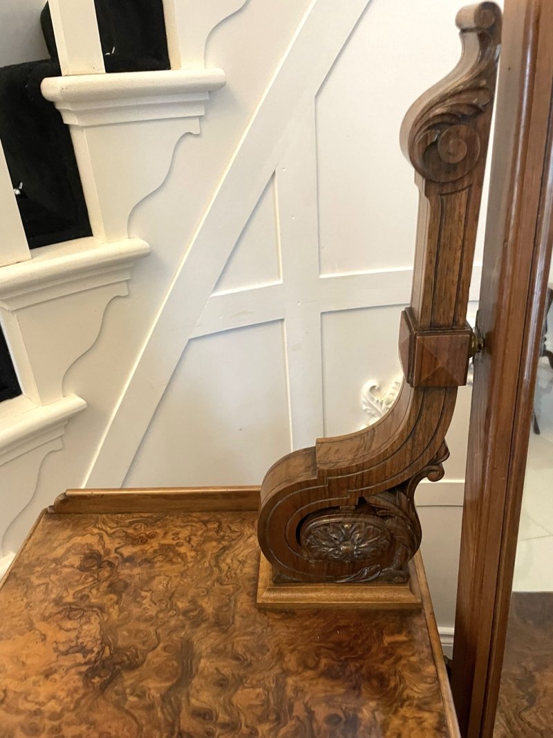 Exhibition Quality Antique Victorian Burr Walnut Dressing Table - Image 12